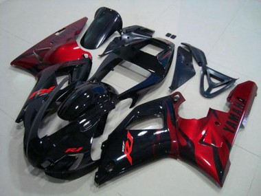 Noir Rouge Carénage Yamaha R1 1998-1999 Abordables