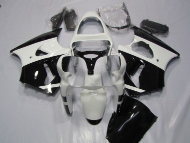 Blanc Noir Carénage Kawasaki ZX6R 2000-2002 Abordables