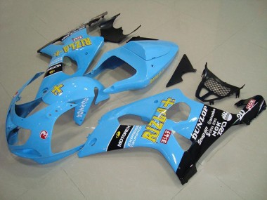 Light Bleu Noir Carénage Suzuki GSXR 1000 K1 2000-2002 Abordables