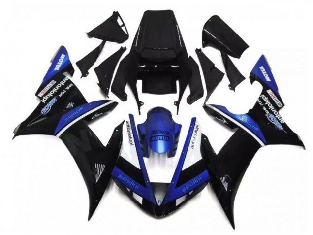 Noir Bleu Carénage Yamaha R1 2002-2003