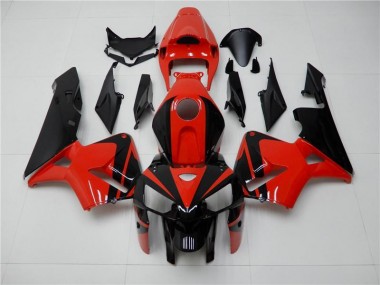 Rouge Noir Carénages Honda CBR 600 RR 2005-2006 Abordables