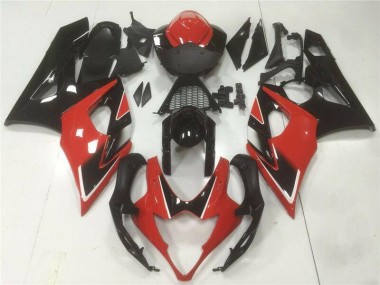 Rouge Noir Kit Carénages Suzuki GSXR 1000 K5 2005-2006 Abordables