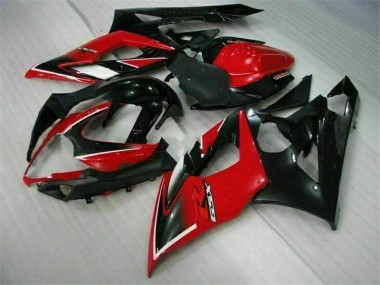 Rouge Noir Kit Carénages Complet Suzuki GSXR 1000 K5 2005-2006 Abordables