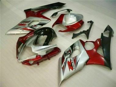 Rouge Blanc Carénage Suzuki GSXR 1000 K5 2005-2006 Abordables