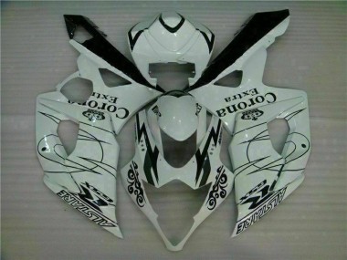 Blanc Carrosserie Suzuki GSXR 1000 K5 2005-2006 Abordables