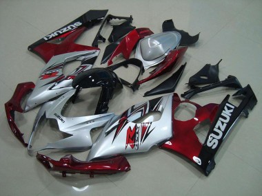 Argent Rouge Carénage Suzuki GSXR 1000 K5 2005-2006 Abordables