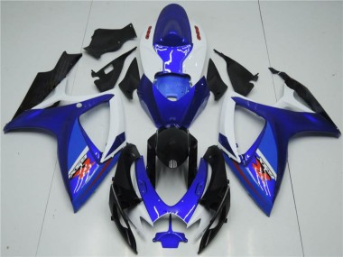 Blanc Bleu Carénage Suzuki GSXR 600 / 750 K6 2006-2007 Abordables