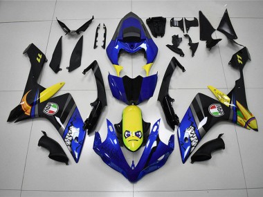 Bleu Requin Carénage Yamaha R1 2007-2008 Abordables