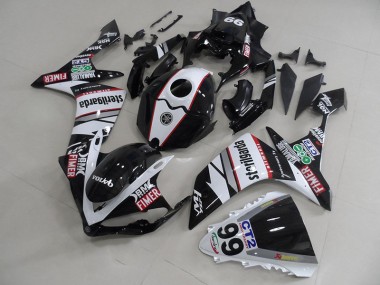 Noir Blanc Décalque Packs Carénage Yamaha R1 2007-2008 Abordables