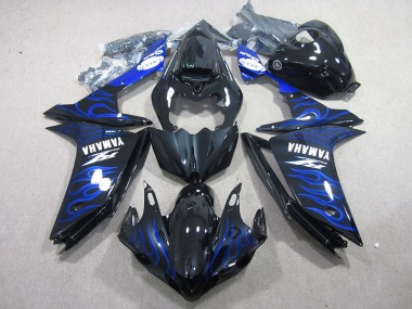 Noir avec Bleu Flamme Carénage Yamaha R1 2007-2008 Abordables