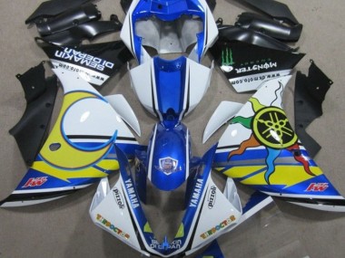 Bleu Blanc Jaune 46 Carénage Yamaha R1 2009-2011 Abordables