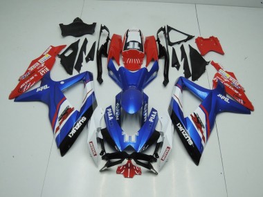 Bleu et Rouge Carénage Suzuki GSXR 1000 K9 2009-2016 Abordables