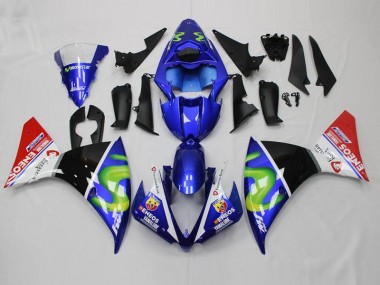 Bleu Blanc Noir Rouge Carénage Yamaha R1 2012-2014 Abordables