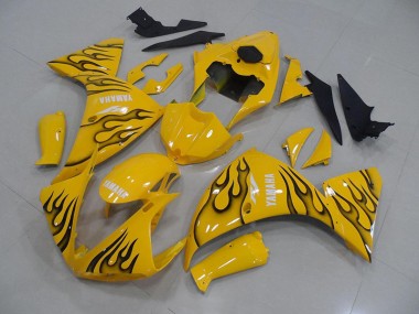 Jaune Noir Flamme Carénage Yamaha R1 2012-2014 Abordables