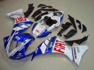 Bleu Blanc Fiat Carénage Yamaha R1 2012-2014 Abordables