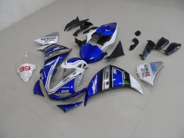 Bleu Blanc Carénages Yamaha R1 2012-2014 Abordables