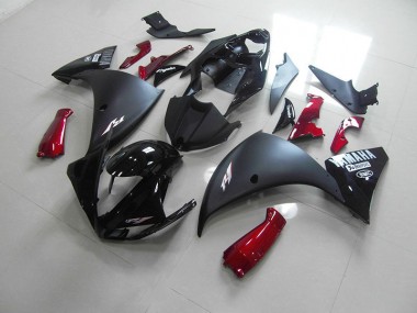 Noir Mat Rouge Carénage Yamaha R1 2012-2014 Abordables